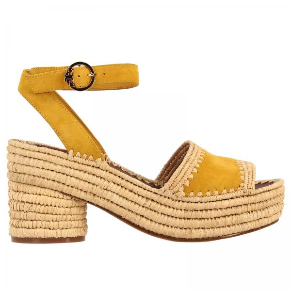 yellow tory burch jelly sandals