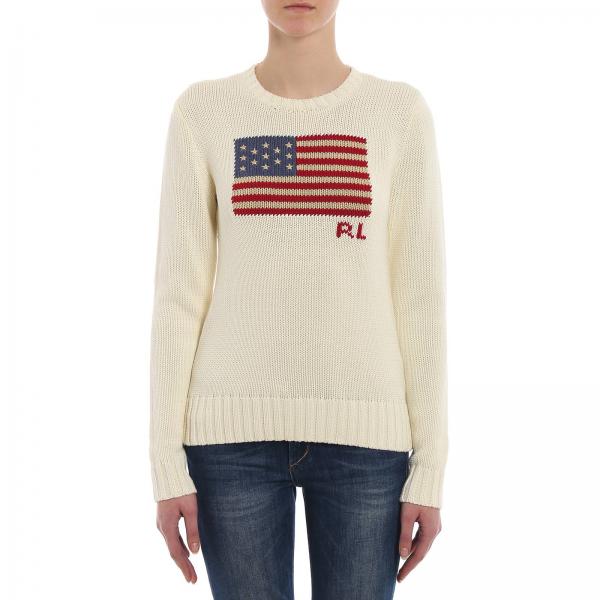 Polo Ralph Lauren Outlet: Sweatshirt women - Cream | Sweatshirt Polo ...