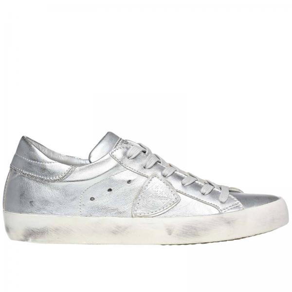 Philippe Model Outlet: Sneakers women - Silver | Sneakers Philippe ...