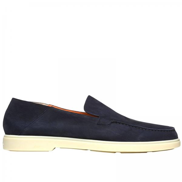 Santoni Outlet: loafers for man - Blue | Santoni loafers ...