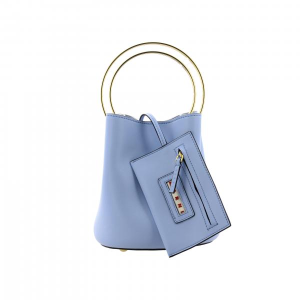 Pelle Liscia Metallo In Tote Pannier Con Borse Donna Scmpu09t24lv589 MarniBorsa Rigido Manico f7vb6yIYg