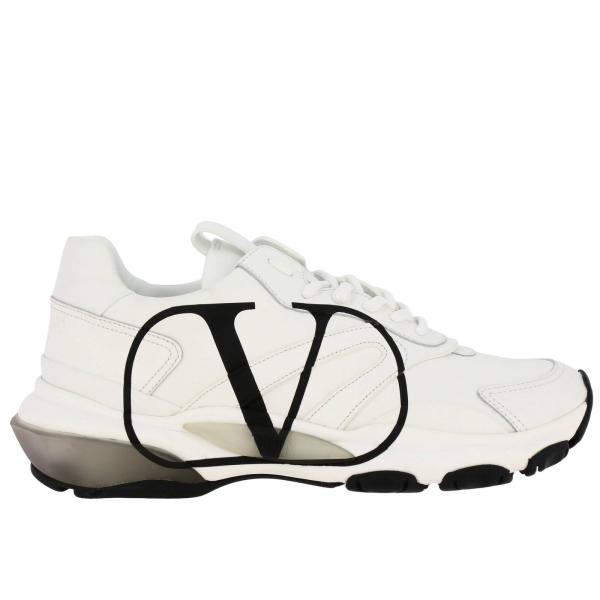 valentino garavani bounce leather sneakers