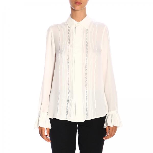 Polo Ralph Lauren Outlet: Elegant shirt with ruffles - Cream | Shirt ...