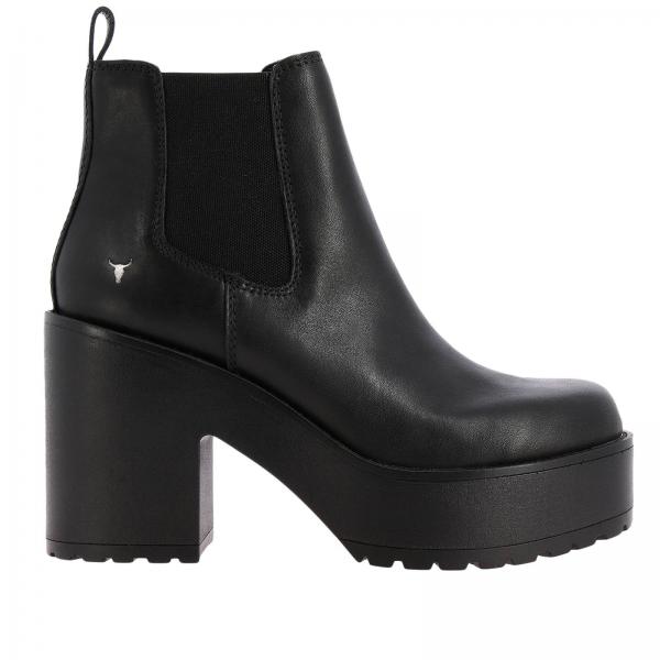 WINDSORSMITH ASAP: flat ankle boots for woman - Black | Windsorsmith ...