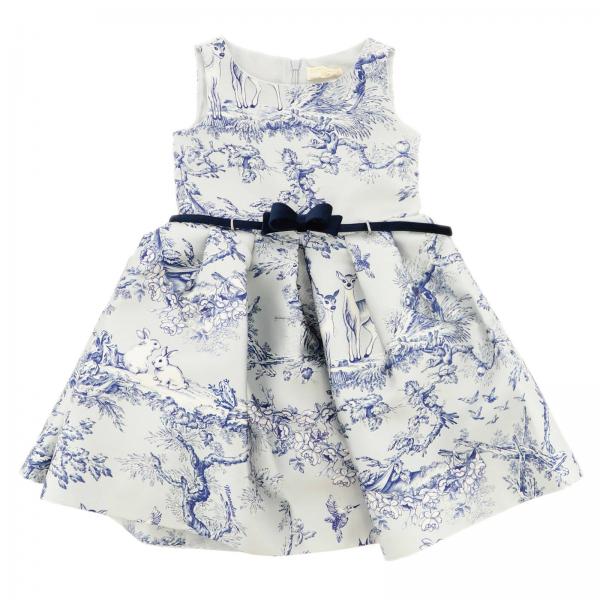 Monnalisa Chic Outlet: dress for girls - Sky Blue | Monnalisa Chic ...