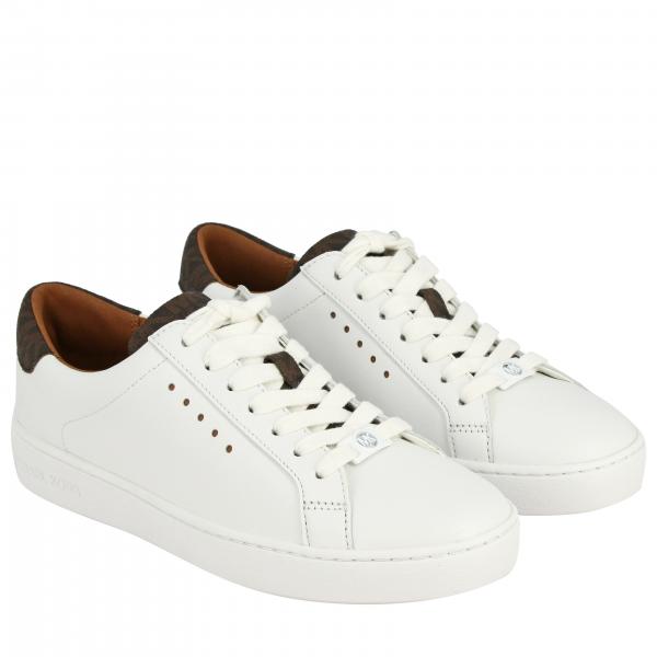 Pelle Sneakers In Donna 43s7irfs3l Michael Kors BiancoStringata Pk8XOnw0