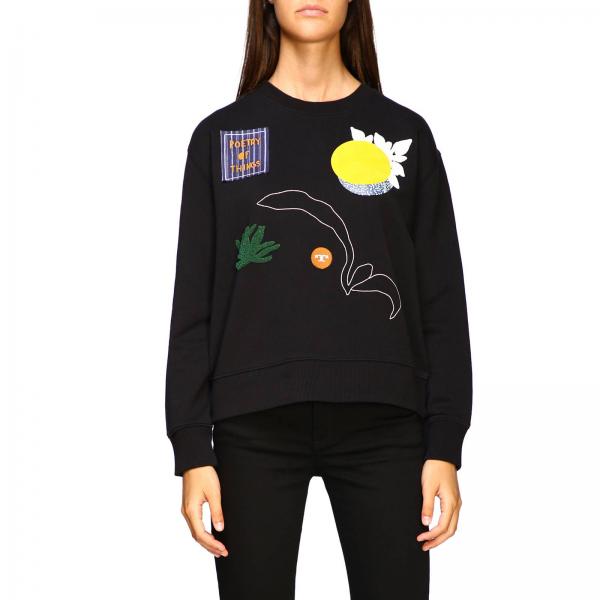 Tory Burch Outlet: sweatshirt for woman - Black | Tory Burch sweatshirt ...