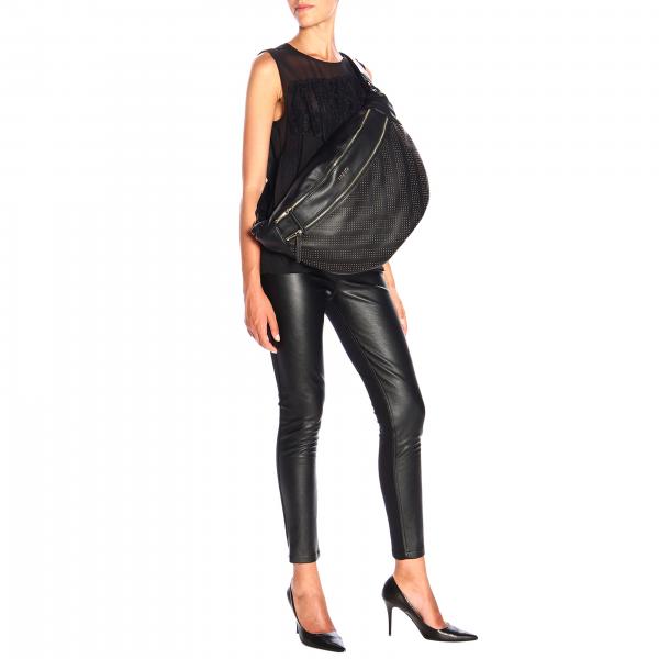 Jo Sintetica In Borse Tracolla Donna A69077e0052 Liu A Con Pelle Borchie Over Full Zip NeroMarsupio qzpLGUSMV