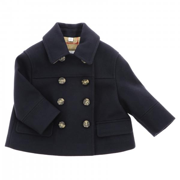 Burberry Infant Outlet: coat for girls - Blue | Burberry Infant coat ...