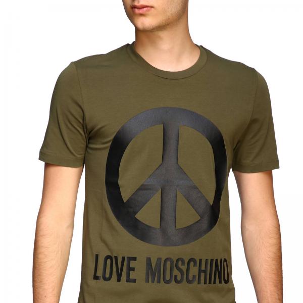 T MoschinoA E1811 Con Maxi Stampa M47312q shirt Maniche Corte Uomo Love srdhQt