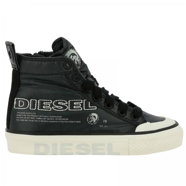 Diesel Outlet: Sneakers with zip and logo | Shoes Diesel Kids Black ...