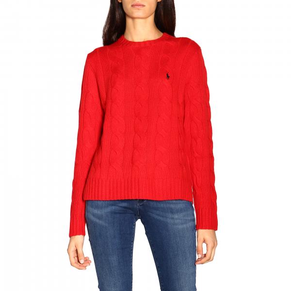 Polo Ralph Lauren Outlet: sweater for woman - Red | Polo Ralph Lauren ...