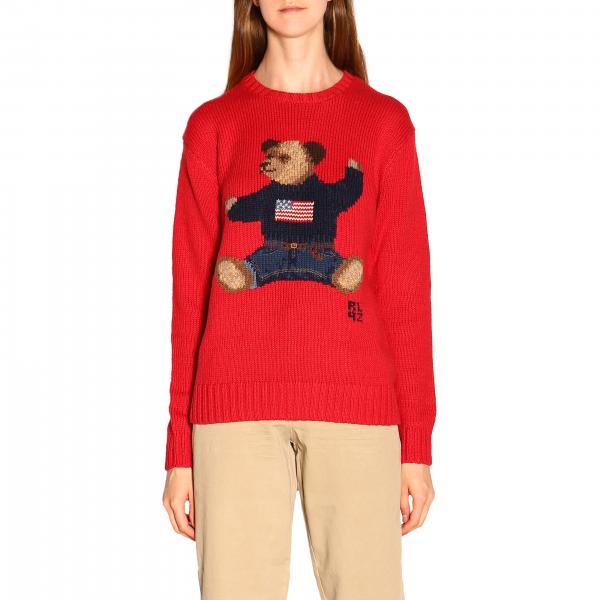 Polo Ralph Lauren Outlet: sweater for woman - Red | Polo Ralph Lauren  sweater 211752574 online on 