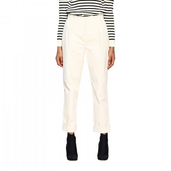 SAINT LAURENT: Pants women - White | Pants Saint Laurent 582281 Y004R ...