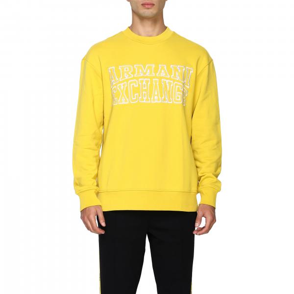 Armani Exchange Outlet: sweatshirt for man - Yellow | Armani Exchange ...