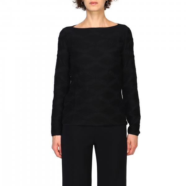 Emporio Armani Outlet: Sweater women - Black | Sweater Emporio Armani ...