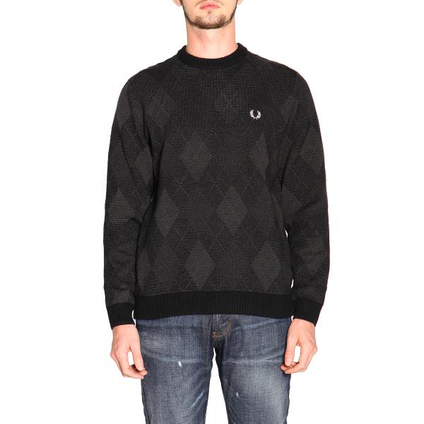 black fred perry jumper