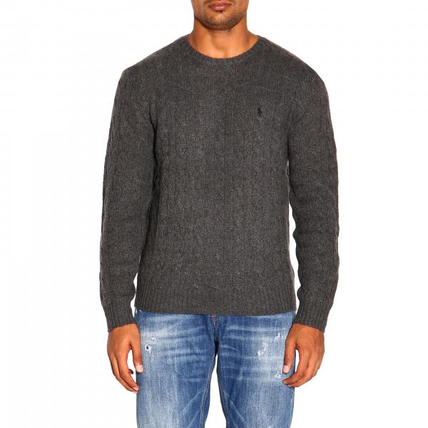 Polo Ralph Lauren Outlet: Sweater men - Grey | Sweater Polo Ralph ...