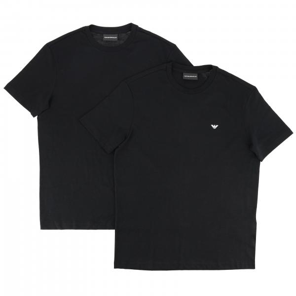 Emporio Armaniアウトレット：Tシャツ メンズ - ブラック | GIGLIO.COMオンラインのEmporio Armani T
