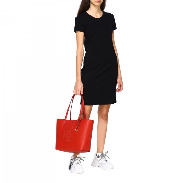 Con Reversibile Traforato A Mano Logo Borsa Pelle Lauren Donna 431764203 RalphIn 9YD2IeEHW