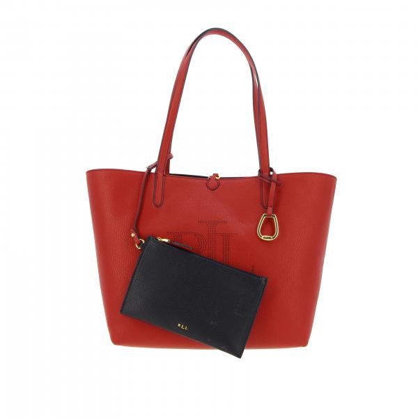 Con Reversibile Traforato A Mano Logo Borsa Pelle Lauren Donna 431764203 RalphIn 9YD2IeEHW