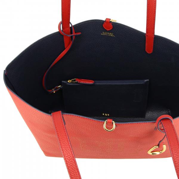Con Reversibile Traforato A Mano Logo Borsa Pelle Lauren Donna 431764203 RalphIn 9YD2IeEHW