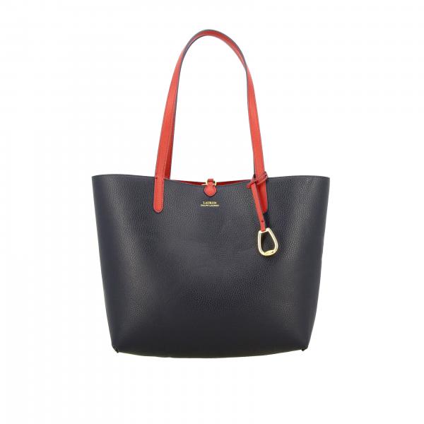 Con Reversibile Traforato A Mano Logo Borsa Pelle Lauren Donna 431764203 RalphIn 9YD2IeEHW