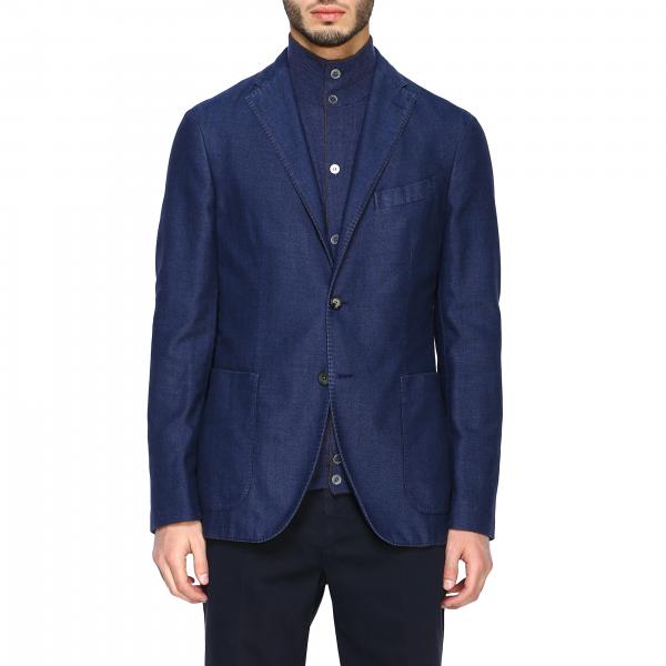 Boglioli Outlet: Jacket men - Blue | Blazer Boglioli N2902Q BPC414 ...