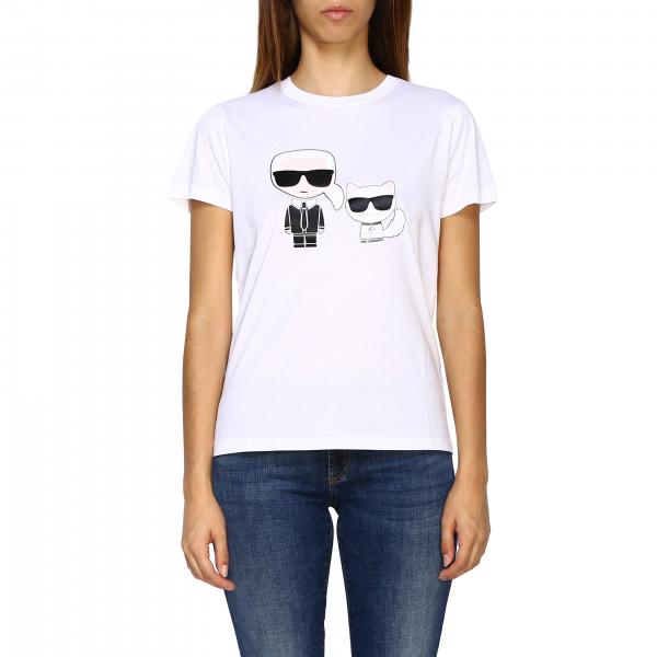 Karl Lagerfeld Outlet: Dress women - White | T-Shirt Karl Lagerfeld ...