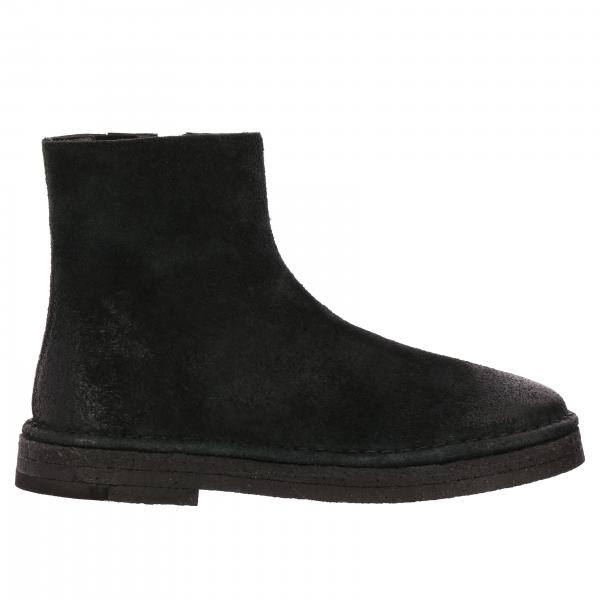 flat suede black booties