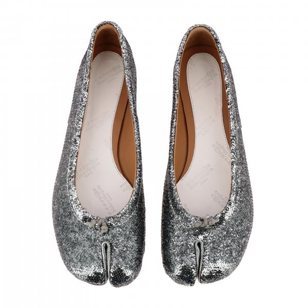 Maison Margiela Outlet: Shoes women - Silver | Ballet Flats Maison ...