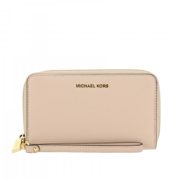 Michael Kors Outlet: Michael wallet in leather with metallic logo ...