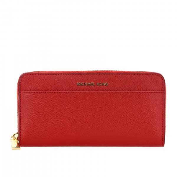 Кошелек из кожи с металлическим логотипом Женское Michael Michael Kors