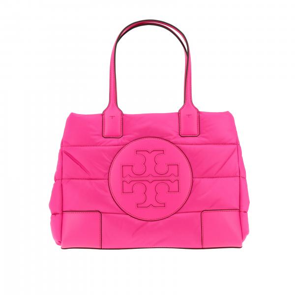 TORY BURCH: Ella mini puffer bag in padded nylon - Pink | Tory Burch tote  bags 60983 online on 