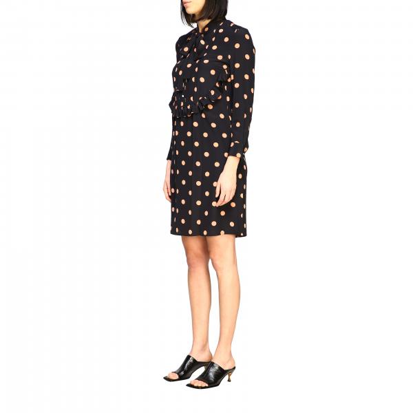 Tory Burch Outlet: polka dot dress with jewel buttons - Black | Tory ...