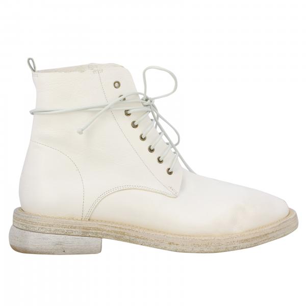 MARSÈLL: Dodone ankle boot in leather - White | Marsèll chukka boots ...