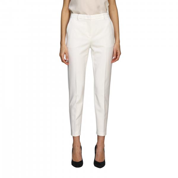 Pinko Outlet: classic trousers with regular waist - White | Pinko pants ...