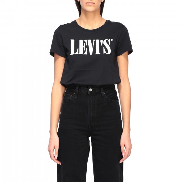 Levi's Outlet: t-shirt for women - Black | Levi's t-shirt 1736907 ...