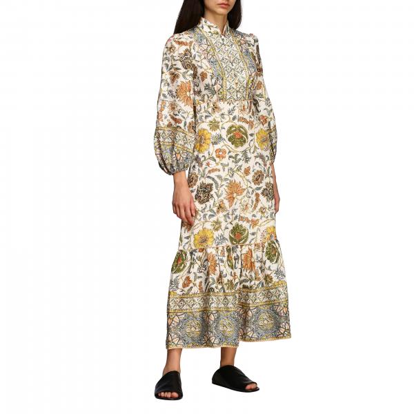 Zimmermann Outlet: long dress with antique floral pattern - Multicolor ...