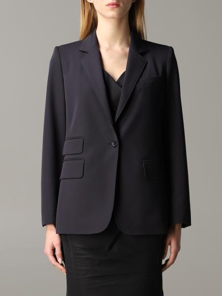 Max Mara Outlet: women's blazer - Blue | Max Mara suit 10411001600 ...