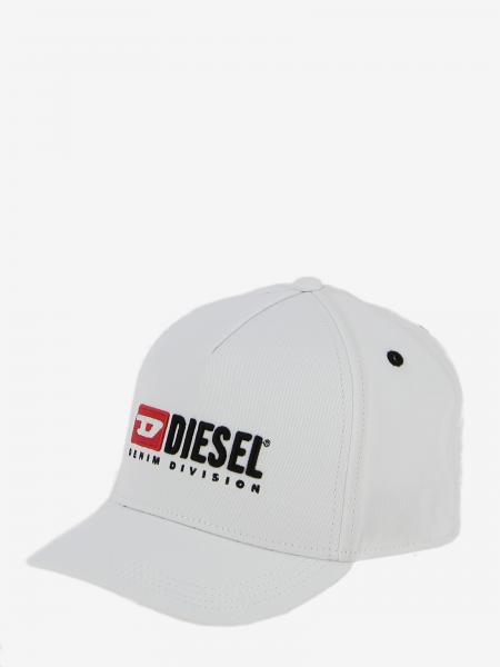 Diesel Outlet: baseball cap with logo - White | Diesel hat 00J49M