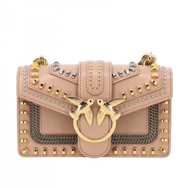 Pinko Love mini leather bag with studs
