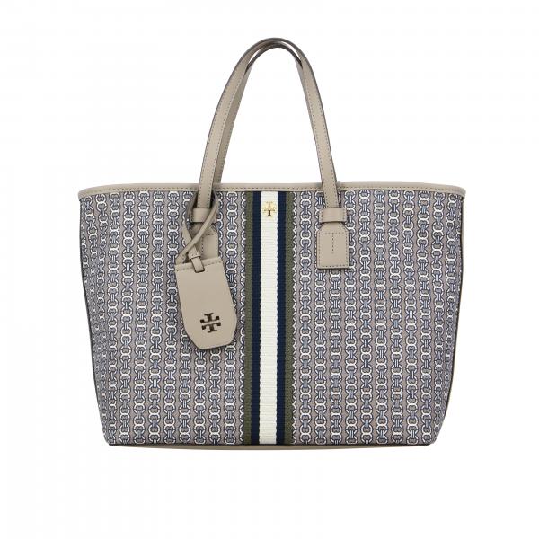 Tory Burch Outlet: Gemini Link bag in canvas with all over print | Tote ...