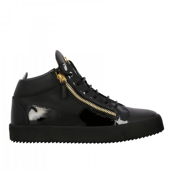 Giuseppe Zanotti Outlet: Design leather sneakers with double zips ...