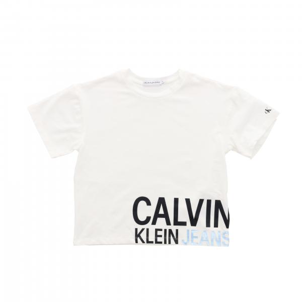 Футболка с коротким рукавом и принтом Детское Calvin Klein