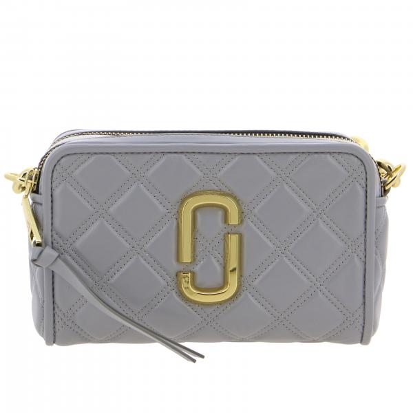 Marc Jacobs Outlet shoulder bag in quilted leather with paperclip Grey Marc Jacobs