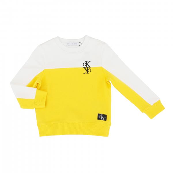 Calvin Klein Sweatshirt mit Rundhalsausschnitt und zweifarbigem Effekt