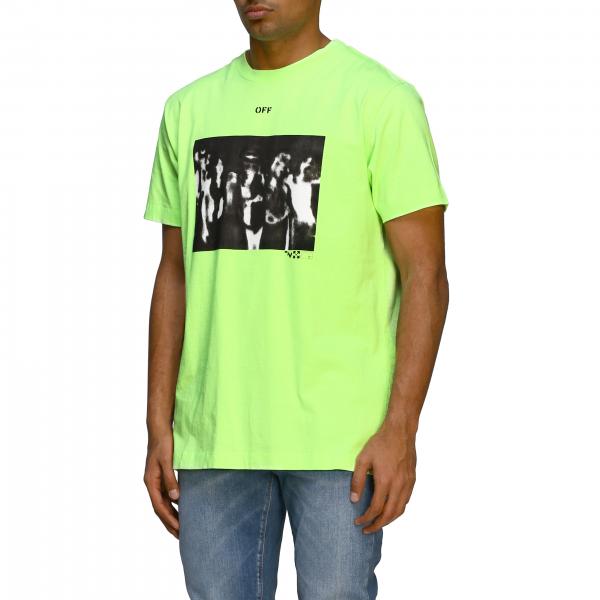 off white black yellow t shirt