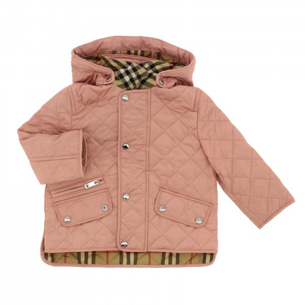 Burberry Infant Outlet: quilted nylon down jacket with check interior