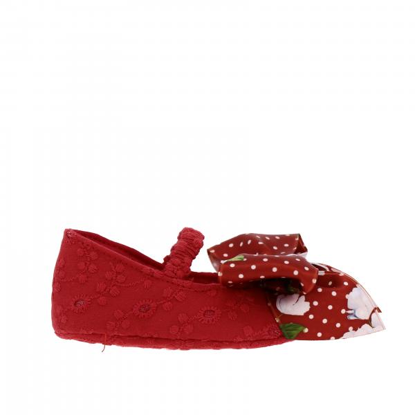 Monnalisa Bebé shoes in Sangallo with patterned bow